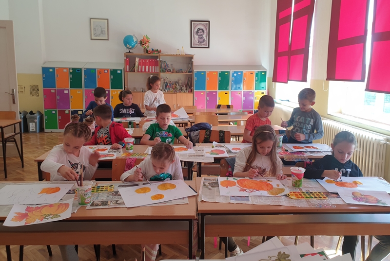 Бундева краљица јесени на Ликовној радионици у Врчину